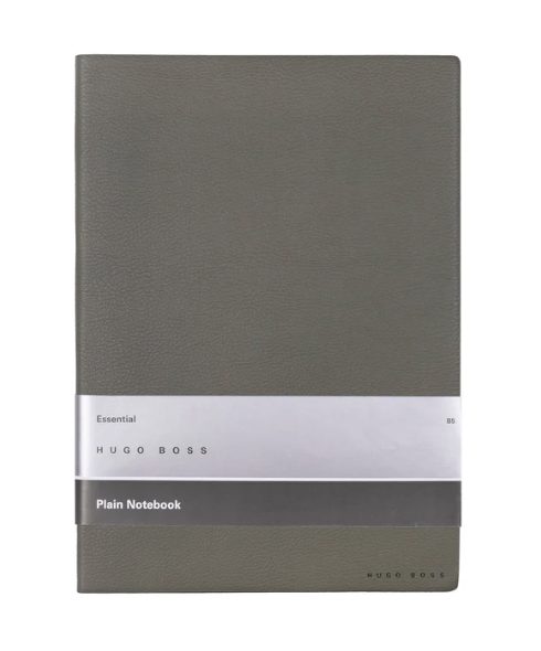 Hugo Boss Khaki Plain Notebook Essential A5 Vegan Leather Cover 160 Pages (80m/m2) 148 x 210mm Pagemark